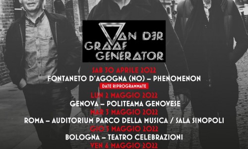 Barley Arts - Van Der Graaf Generator, il tour è rinviato al 2022. Si aggiunge una tappa in Piemonte!